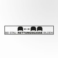 Folienschriftzüge Rettungsgasse