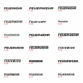 Schriftzug FEUERWEHR | Gegossene Hochleistungsfolie