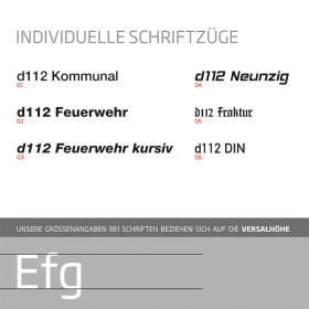 Schriftzug Aufbaublende | Gegossene Hochleistungsfolie