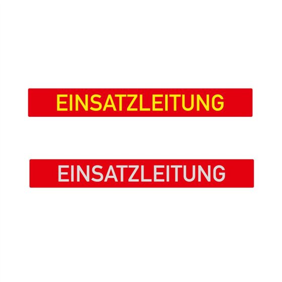 Magnetschild &bdquo;EINSATZLEITUNG&ldquo;, retroreflektierend, 1.180 x 150 mm