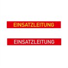 Magnetschild &bdquo;EINSATZLEITUNG&ldquo;, retroreflektierend, 1.180 x 150 mm