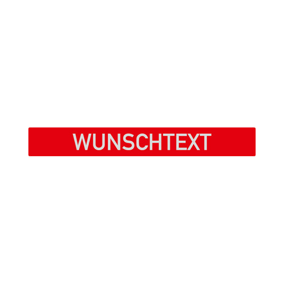 Magnetschild &bdquo;WUNSCHTEXT und -FARBE&ldquo;, retroreflektierend, 1.180 x 150 mm