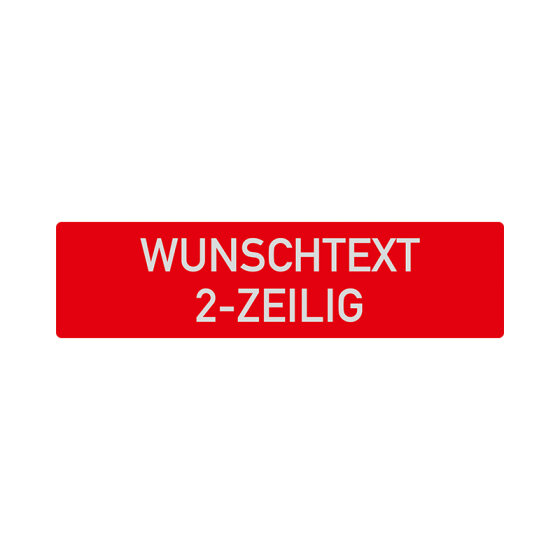 Magnetschild &bdquo;WUNSCHTEXT und -FARBE&ldquo;, retroreflektierend, 580 x 150 mm