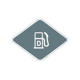 Kraftstoffaufkleber Diesel gem. ISO 17840-4,...