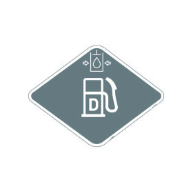 Kraftstoffaufkleber Diesel + LPG gem. ISO 17840-4,...