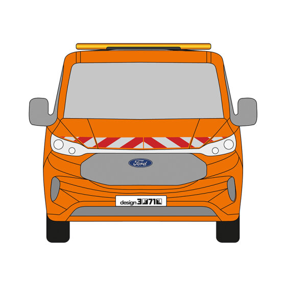 Ford Transit / Tourneo Custom, 2023/07 - | Warnmarkierungssatz